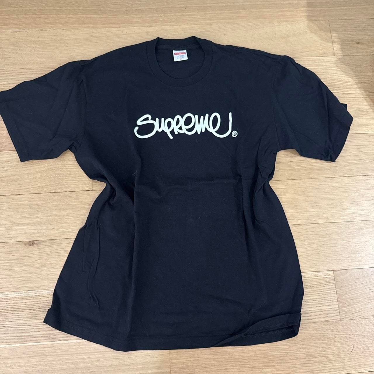 Supreme Black T-Shirt With White Logo